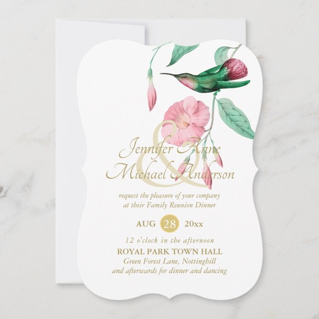 Hummingbird Mint Green Pink FAMILY REUNION Class (Front)