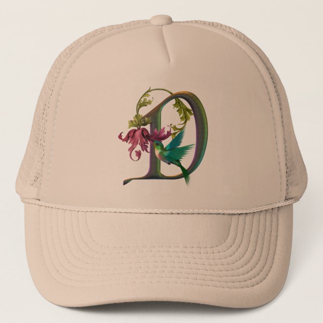 Hummingbird Monogram D Trucker Hat (Front)