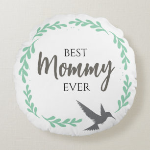 Hummingbird Mother Mummy Mothers Day Gift Round Cushion