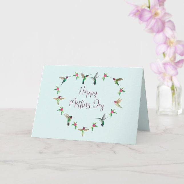 Hummingbird Mother's Day Card (Orchid)