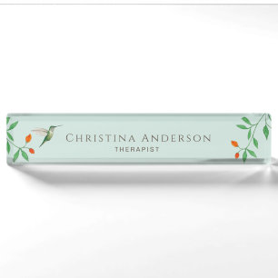 Hummingbird nameplate
