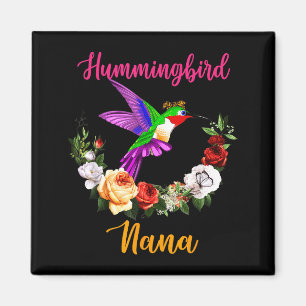 Hummingbird nana floral bird bow tie lover mother' magnet