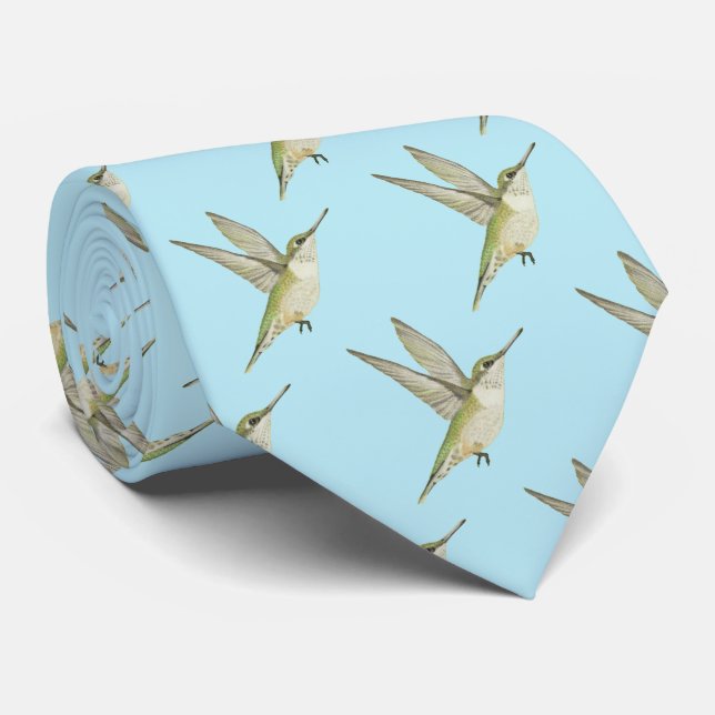 Hummingbird Neck Tie (Rolled)