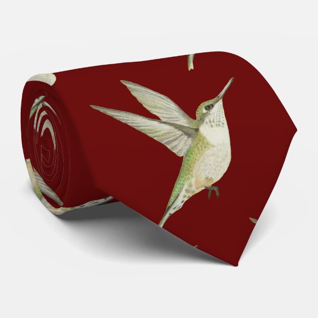 Hummingbird Neck Tie (Rolled)
