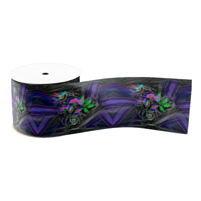 Hummingbird Night Flight Ribbon Grosgrain Ribbon (Spool)