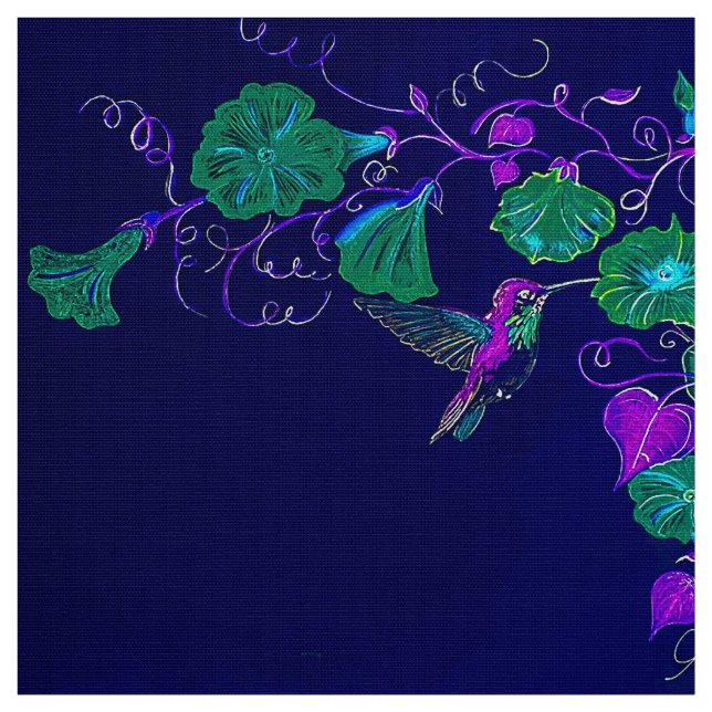 Hummingbird Nights Fabric (Swatch)