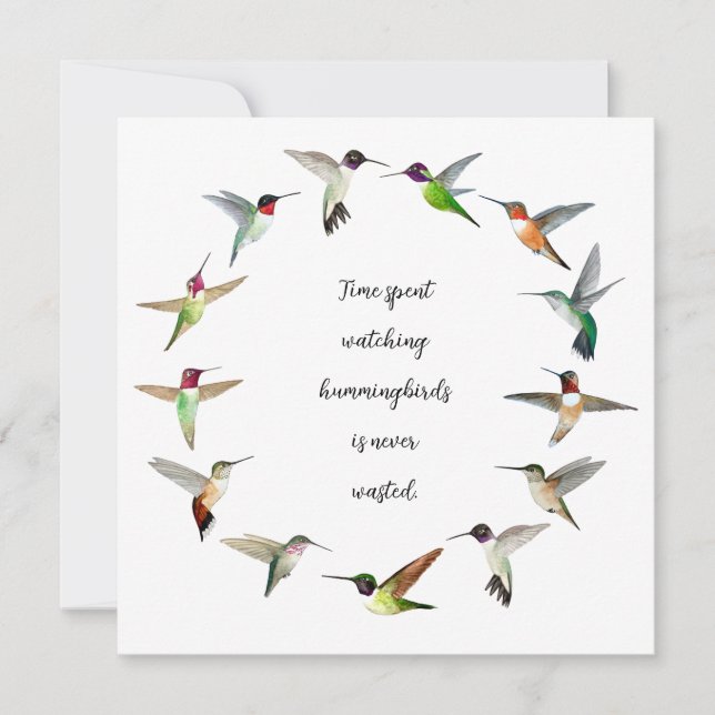 Hummingbird  note card (Front)