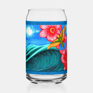 Hummingbird Ocean  Can Glass