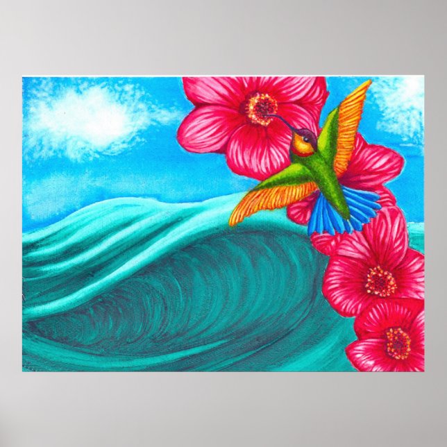 Hummingbird Ocean Poster (Front)