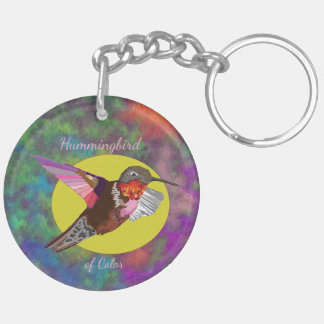 Hummingbird of Colour Key Ring