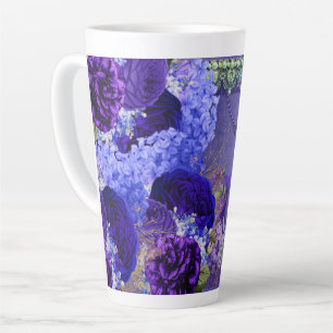 Hummingbird on purple crystal and lace back with l latte mug