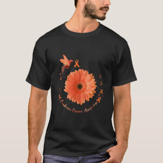 Hummingbird Orange Leukaemia Cancer Awareness T-Shirt