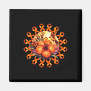 Hummingbird Orange Ribbon Sunflower Leukaemia Awar Magnet