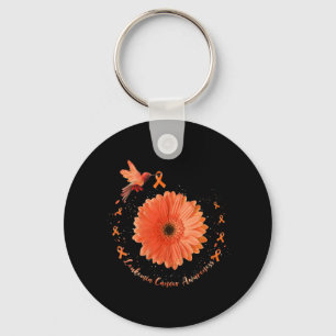 Hummingbird Orange Sunflower Leukaemia Cancer Awar Key Ring