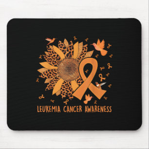 Hummingbird Orange Sunflower Leukaemia Cancer Awar Mouse Pad