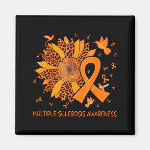 Hummingbird Orange Sunflower Multiple Sclerosis Aw Magnet