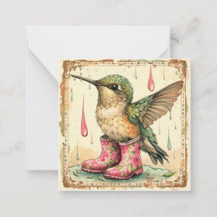 Hummingbird Orchestra in the Rain: Send a Melody  Card