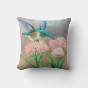 Hummingbird Outdoor Throw Pillow
