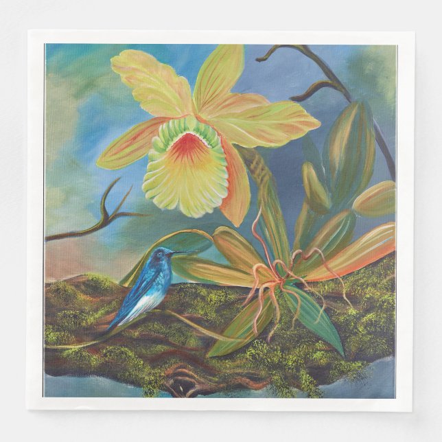 Hummingbird Paper Napkin Dinner (Front)