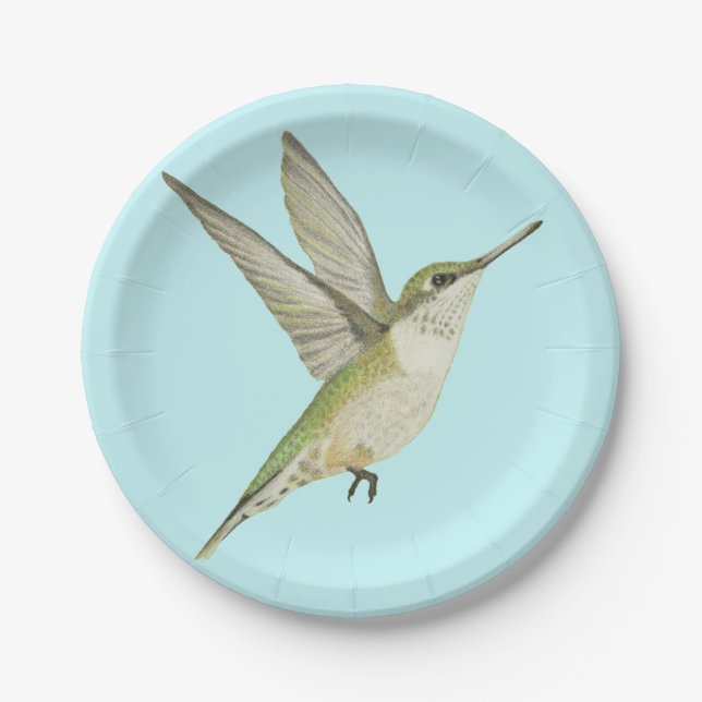 Hummingbird Paper Plate (Front)