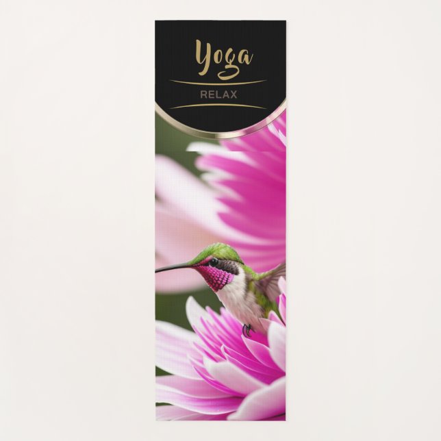 Hummingbird peony - Yoga Mat (Front)