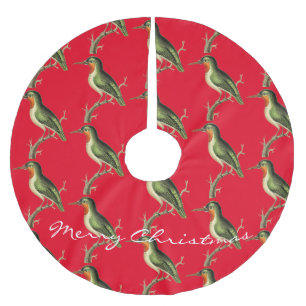 Hummingbird Perched Thunder_Cove Brushed Polyester Tree Skirt