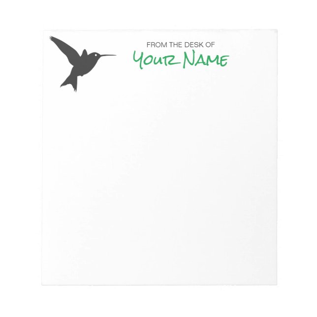 Hummingbird - Personalised Notepad (Front)