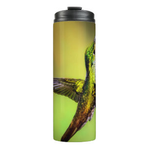 Hummingbird Pink Flower Bird Thermal Tumbler