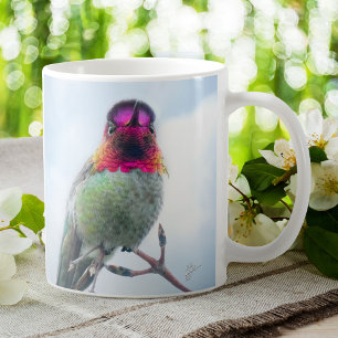 Hummingbird - Pink Throated Anna's Hummingbird Coffee Mug
