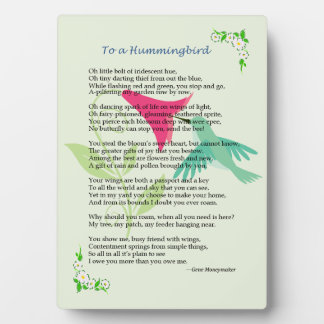 Hummingbird Plaque