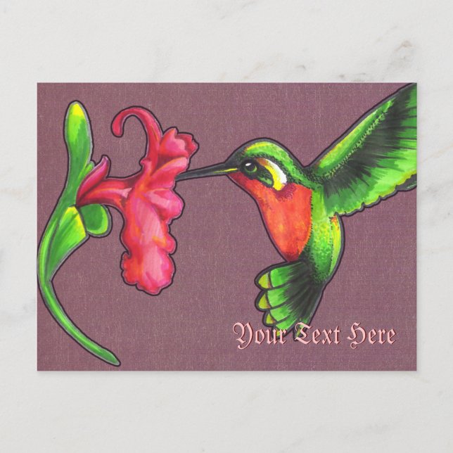 Hummingbird Postcard (Front)