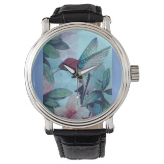 Hummingbird Print Watch
