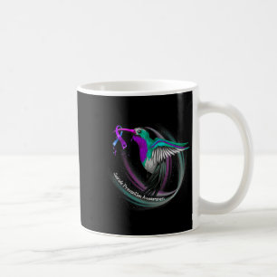 Hummingbird Purple Blue Ribbon Suicide Prevention  Coffee Mug