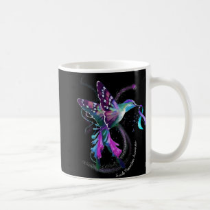 Hummingbird Purple Blue Ribbon Suicide Prevention Coffee Mug