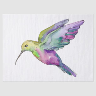 Hummingbird Rainbow Colour Watercolor Art Tissue Paper