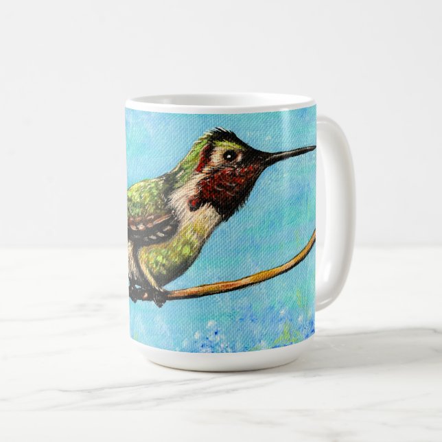 Hummingbird Ready to Fly Painting Coffee Mug (Front Right)