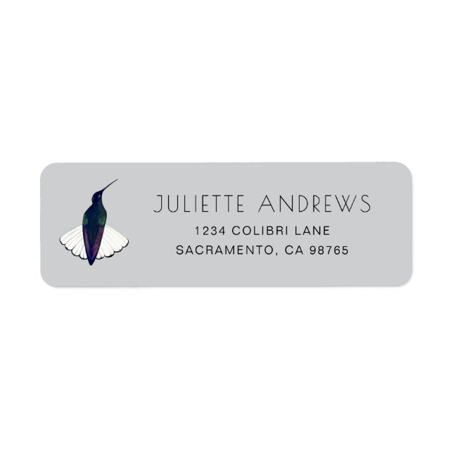 Hummingbird Return Address Label (Front)