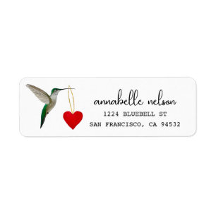 Hummingbird Return Address Label