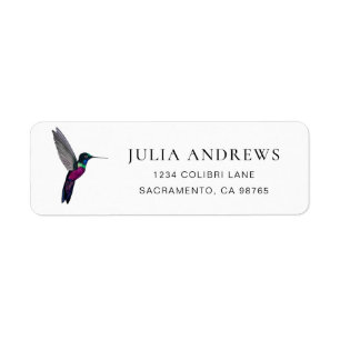 Hummingbird Return Address Label