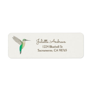 Hummingbird Return Address Label