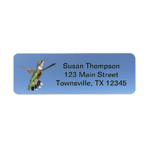Hummingbird Return Address Label
