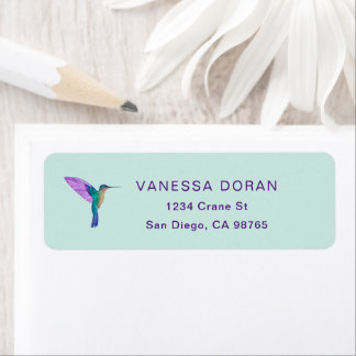 Hummingbird Return Address Label