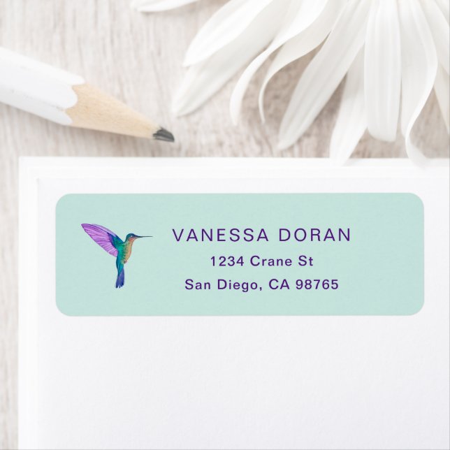 Hummingbird Return Address Label (Insitu)