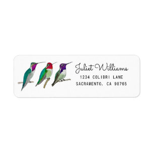 Hummingbird Return Address Label