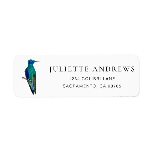 Hummingbird Return Address Label (Front)