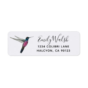 Hummingbird Return Address Label