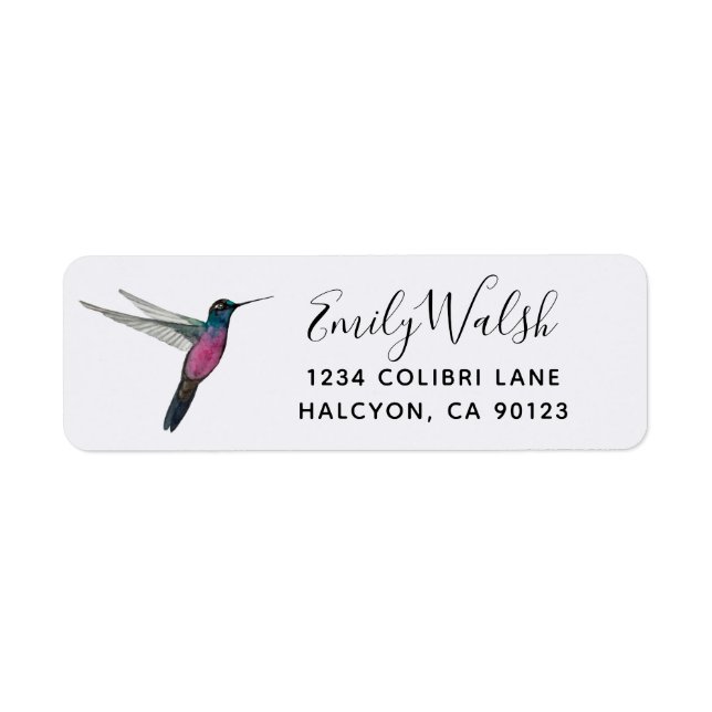 Hummingbird Return Address Label (Front)