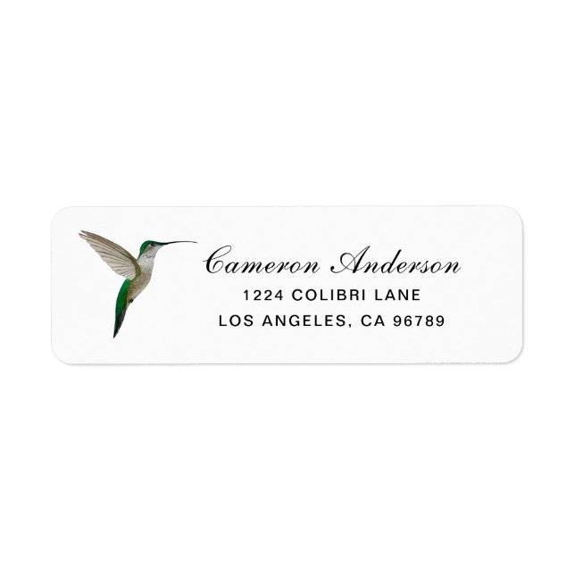  Hummingbird Return Address Label (Front)