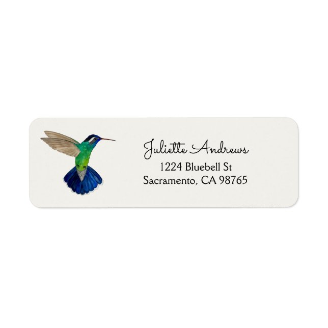  Hummingbird Return Address Label (Front)