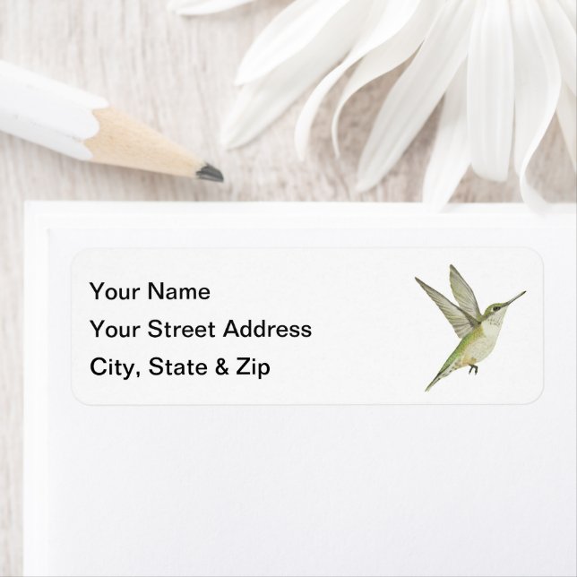 Hummingbird Return Address Label (Insitu)